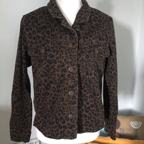 - Sanctuary animal print jean jacket size Small - Picture 1 of 9